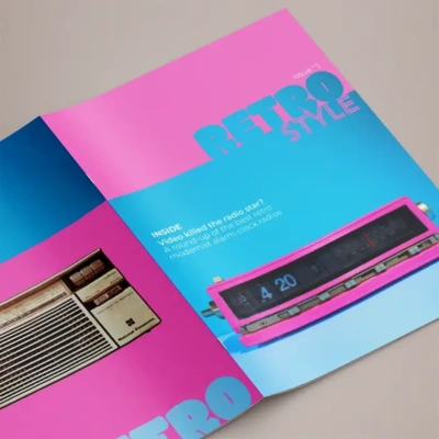  Saddle Stitched Booklet  -  Face Down With Staples Visible